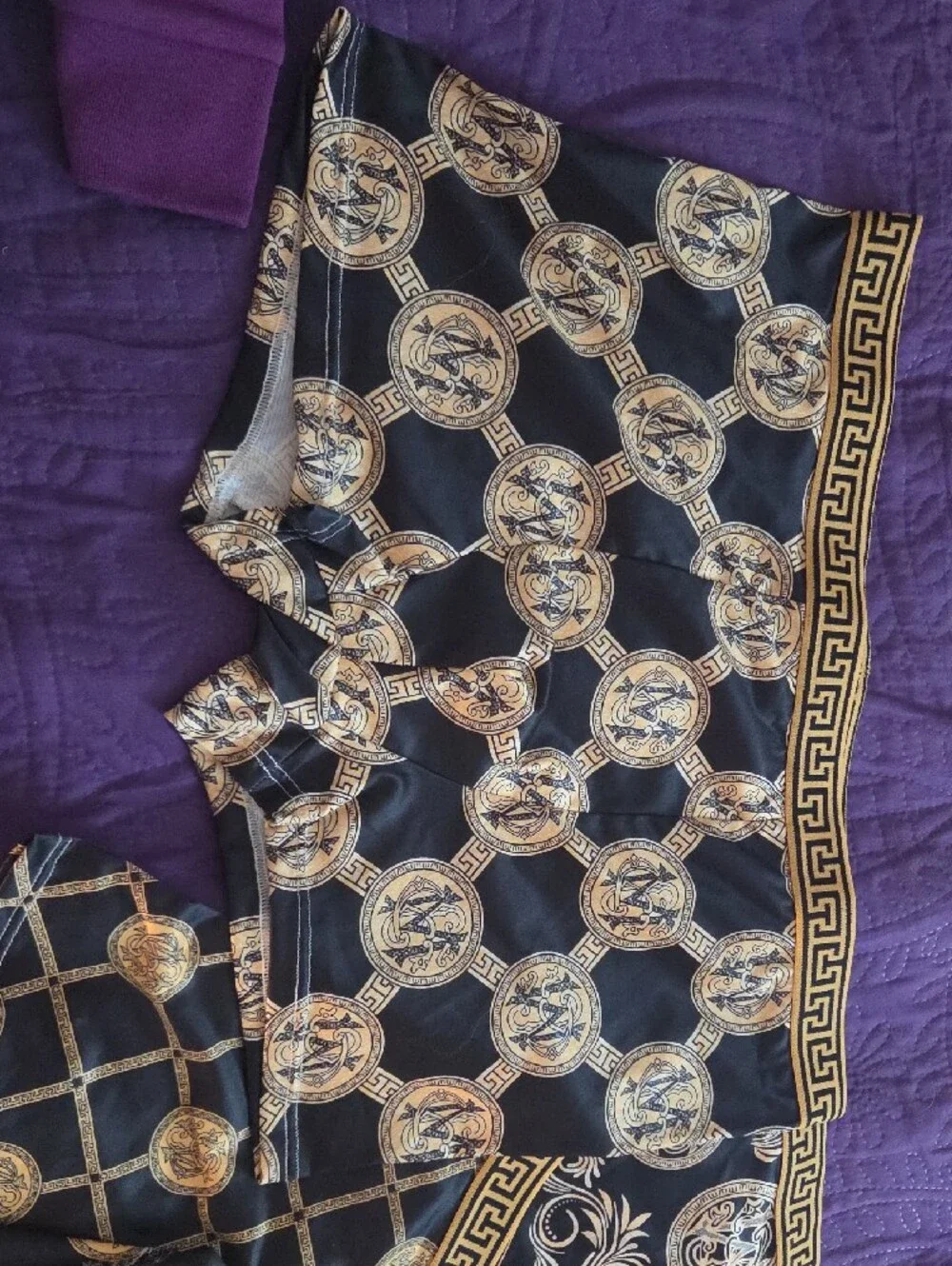 3/$15   5 PAIR Men’s Black and Gold Patterned Underwear Boxer/Briefs Sz Lg/XL